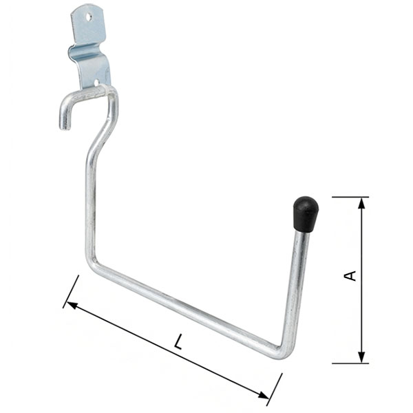MINUTEX Portatutto da Parete a L in Acciaio Zincato Bianco - MINUTEX - Immagine 2